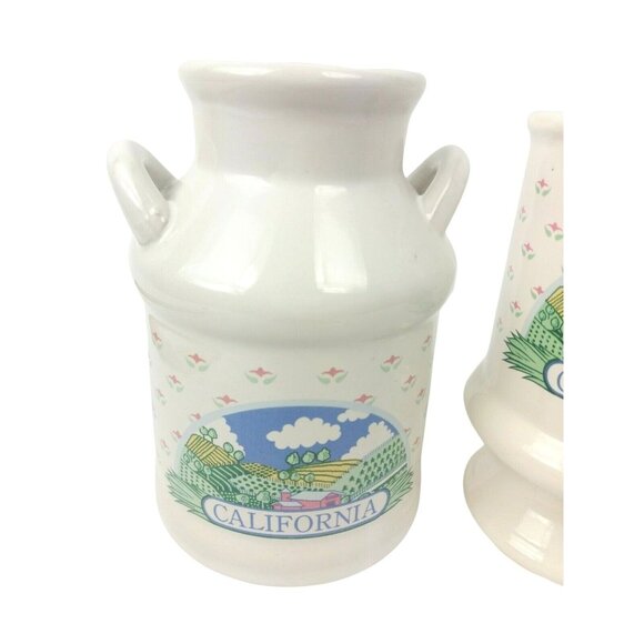 Vintage California Themed Ceramic Mug & Milk Can Bank Set - Picture 4 of 7